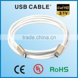 2015 hot products wholesale usb 3.1 type c connector cable for mobile phone