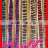 crazy skeleton print hair extensions Leopard print color synthetic clip-in hair extensions heat resistant