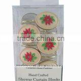 HOT DELLING 1 SET OF 12 PCS RESIN SHOWER CURTAIN HOOKS