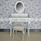 Bedroom Furniture New Classical Wooden Silver Dressing Table With Cabinet thumbnail-1