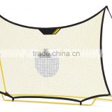W2m*H1.45m*D100mm white polyester knotless rebound soccer goal net, 4 inches mesh with 420D oxford fabric binding
