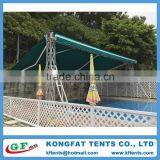 Outdoor motorized retracatable free standing awning