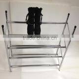 Best selling 4 tier plating metal material stackable shoe rack