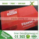 Free Sample..!! Plastic Fitness Card/fitness Center Member Card/GYM Membership Card