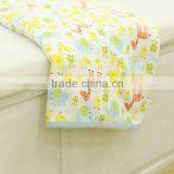 PU Coated Yellow Breathable Designed Waterproof Baby Bed Sheet