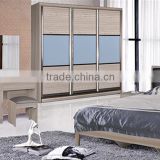 Hot selling specializing production easy to assemble white oak sliding bedroom wardrobe cabinet