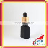 15ml 30ml Solid Matte Frosted Rectangle Black Glass Dropper Bottles Wholesale for e Liquid e Juice Vape Juice GR193R thumbnail-5