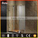 Small Prefabricated Frameless 304SUS Chrome Rectangle Sliding Shower Doors thumbnail-3