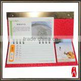 2016 New Design Luxurious Fabric Desk Calendar Paper Kalendar thumbnail-1