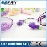 Silicone Gel Purple and Green Earplugs With Box