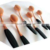 2017 Hot Sale 10pcs Cosmetic Brush Foundation Oval Makeup Brush Set thumbnail-2