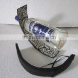 Lacquer wine bottle holder eggshell inlaid cheap price from Vietnam