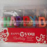 Colorful Happy Birthday Candle