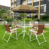 Metal Patio Furniture Sets in 6pcs(one Table,four Chair,one Umbrella) thumbnail-1