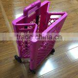 Plastic and Metal Folding Shopping Carts With Wheels Folding Carts thumbnail-3