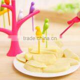 CY119 Plastic Creative Fruit Fork Bird Tree Decorative Household Daily Necessities Dessert Forks thumbnail-5