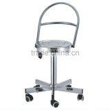 Stainless Steel Lab Stool With Backrest thumbnail-1