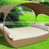 New Design Lounge Furniture Garden Outdoor Sun Lounger With Canopy thumbnail-2