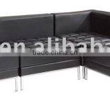 Contemporary European Design Black 3 Pieces Sofa Set thumbnail-1