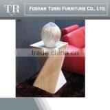 modern white travertine marble flower pot stand