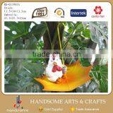 Outdoor Garden Decoration Ceramic Rooster and Iron Umbrella Lively Animal Statues Metal Bird Feeder thumbnail-1