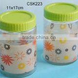 Semilucent Glass Candy Mason Jar With Plastic Lid thumbnail-1