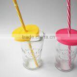 Taper Drink Use Milk Glass Cup for Ejuice With Lid and Tube thumbnail-3