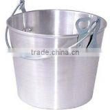 stainless steel shiny beer bucket or wine cooler