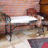 Metal Bench With Cushion thumbnail-1