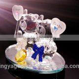 Fashion and Good Quality Quran Wedding Crystal Heart Double Bear Model Gifts in China thumbnail-3