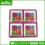 Beautiful Daily Used Dip Bowls, Flower 4 Sections Square Melamine Plate thumbnail-1