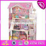 New Design Luxurious and Attractive 34 Furniture Pieces Girls Wooden Doll House Toys W06A217 thumbnail-5