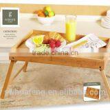 Wholesale Bamboo Foldable Breakfast Table/folding Bambu Serving Tray