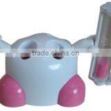 Toothbrush holder with sand timer (pink color)