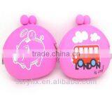 Cartoon Korean Candy Color Fashion Silicon Half Round Shape Wallet Purse thumbnail-1
