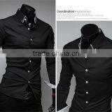 Man Fashion Formal Casual Long Sleeve Slim Fit Dress Shirts for Men MOQ 10PCS thumbnail-4