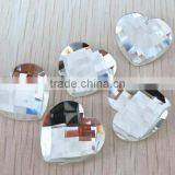 Crystal Clolor Heart Shape Glass Flat Back Stone for Jewelry Making
