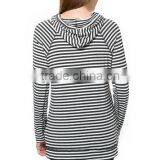 Striped Pattern Hooded Collar Pockets Leisure Top thumbnail-2