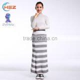 Zakiyyah 2772 Kaftan Long Chiffon Maxi Dresses Elegant Dress With Vintage Striped Package Buttocks Skirt for Muslim Women thumbnail-3