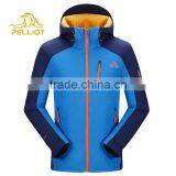 2016 New Style Waterproof Windproof and Breathable Men Hoody Softshell Jacket With Fleece Lining thumbnail-2