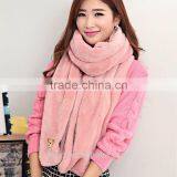 Women Scarf Imiation Fur Plush Neckerchief Girl Shawl Winter Warm Scarves Female Shawl Scarf Lovely Bear Neck Warmer thumbnail-2