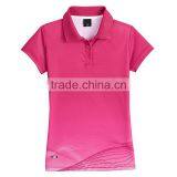 Cheap Polyester Latest Design Women Collar Sport Sublimated Polo Shirt thumbnail-2