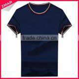 Short Sleeve Man 100 Cotton Bulk Flat Knit Stripe Basic T-shirt thumbnail-1