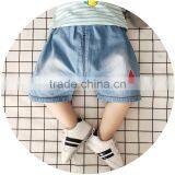 S17053A Newborn Baby Pants Kids Embroider Denim Shorts thumbnail-1