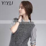 Winter Autumn Women Round Collar Thick Cashmere Vest Sweater thumbnail-2