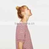 Wholesale T-shirts Cotton Women Short Sleeve T-Shirts Mid-long Style thumbnail-4