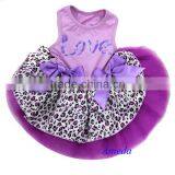 Valentine's Day Lavender Leopard Love Party Dress Small Cat Pet Dog Clothes XS-L thumbnail-1