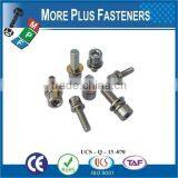 Taiwan M5-0.8 x 16mm DIN 7985 Phillips Drive Pan Head Grade A2 Stainless Steel Machine Screw M3 M12 With Double Lock Washer thumbnail-2