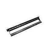 Black 1u Utp Cat6 Patch Panel With Keystone Jack , Category 6 UTP