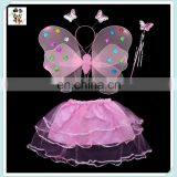 Pink Kids Girls Princess Fairy Butterfly Wings With Dresses HPC-0858 thumbnail-1
